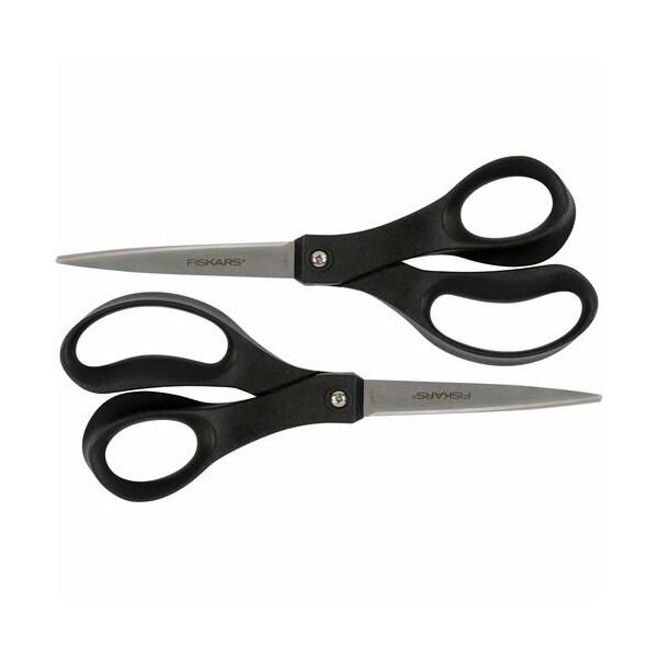 Fiskars SCISSORS, 8in, RECYCLD, BLK, 2PK FSK1067261 - main